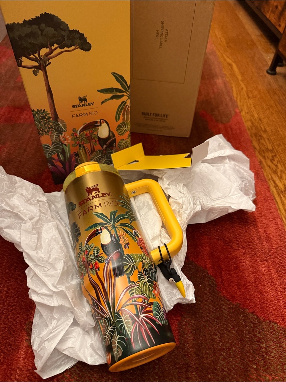 Stanley Farm Rio Yellow Tropical Toucan Travel tumbler 30 oz